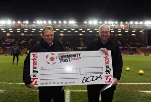Images Dated 26th November 2013: Bristol City vs Leyton Orient: 50/50 Foundation Prize Moment at Ashton Gate