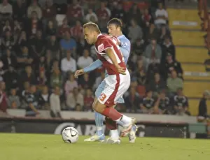Bristol City V Manchester City Prints: Bristol City vs Manchester City Rivalry: Lee Trundle's Clash of Football Titans