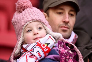 Images Dated 16th January 2016: Bristol City vs Middlesbrough: Passionate Fan at Ashton Gate, Sky Bet Championship (16/01/2016)