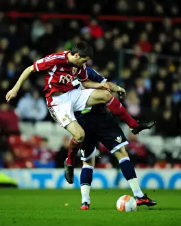 Bristol City V Millwall Prints: Bristol City vs Millwall: Cole Skuse vs Harry Kane Battle in Championship Match
