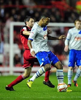 Images Dated 2nd October 2012: Bristol City vs Millwall: Cole Skuse vs Liam Trotter - Intense Battle for Control