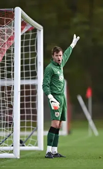 Bristol City U21s Prints: Bristol City vs Millwall: Dave Richards in Action at Failand Training Ground (10/11/2014)
