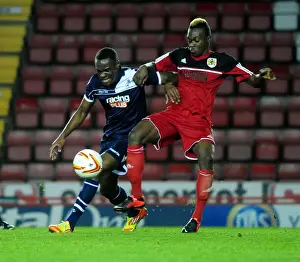 Bristol City U21s V Millwall U21s Prints: Bristol City vs Millwall: Intense Moment in U21s Football Match