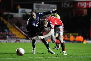 Bristol City V Millwall Prints: Bristol City vs. Millwall: Pearson Stops Abdou - Championship Clash - 03/01/2012