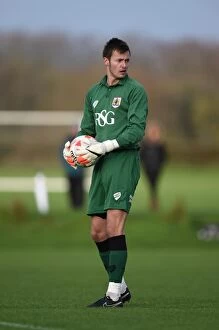 Images Dated 10th November 2014: Bristol City vs Millwall: U21s Clash at Failand Training Ground - Dave Richards in Action
