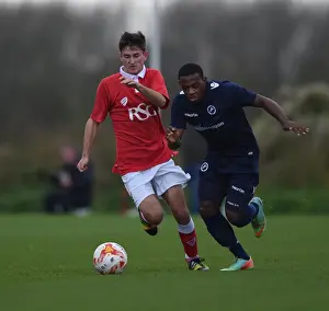 Bristol City U21s Prints: Bristol City vs. Millwall: Last vs. Jeffery - A Football Rivalry Unfolds