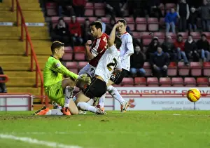 Framed Print : Bristol City vs MK Dons: David Martin Denies Sam Baldock's Goal Framed Print : Bristol City vs MK Dons: David Martin Denies Sam Baldock's Goal