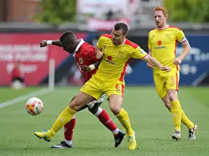 Bristol City V MK Dons Prints: Bristol City vs MK Dons: Intense Battle Between Kieran Agard and Antony Kay