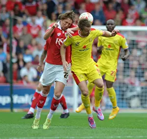 Bristol City vs MK Dons: Luke Ayling Tackles Dean Bowditch