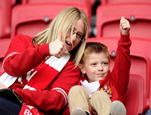 Images Dated 3rd October 2015: Bristol City vs MK Dons: Passionate Fans at Ashton Gate, Sky Bet Championship (October 2015)