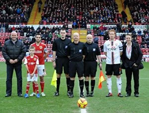 Images Dated 18th January 2014: Bristol City vs MK Dons Rivalry: A Football Clash at Ashton Gate (January 2014)