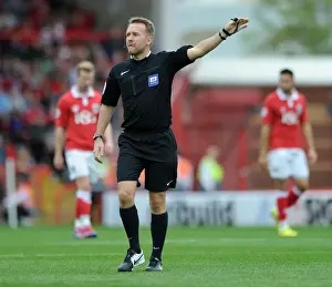 Bristol City vs MK Dons: Scott Mathieson Referees the Action at Ashton Gate