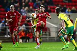 Bristol City V Norwich City Prints: Bristol City vs Norwich City: Matt Taylor in Action at Ashton Gate