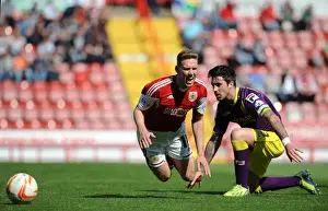Bristol City V Notts County Prints: Bristol City vs Notts County: Wagstaff Foul in Sky Bet League One Clash at Ashton Gate
