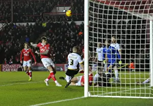 Bristol City vs Port Vale: Aden Flint's Shot Blocked by Carl Dickinson