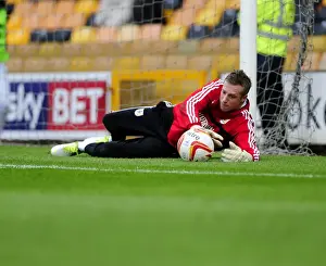 Port Vale V Bristol City Prints: Bristol City vs Port Vale: Elliott Parish in Action at Vale Park, 2013