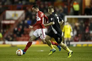 Gate Prints: Bristol City vs Port Vale: Intense Battle between Greg Cunningham and Adam Yates