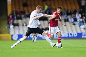 Bristol City vs Port Vale: Intense Moment at Vale Park, League 1 Football Match