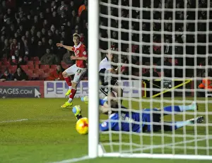 Framed Print : Bristol City vs Port Vale: Joe Bryan's Thwarted Goal (February 10, 2015)