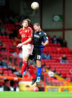 Bristol City V Portsmouth Prints: Bristol City vs Portsmouth: Cole Skuse vs David Norris - Championship Clash at Ashton Gate