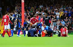 Bristol City vs Portsmouth: Luke Varney Suffers Horrific Head Clash with James Wilson, Championship Match, 2011
