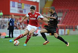 Framed Print : Bristol City vs Reading: Intense Moment Between Maloney and McAnuff Framed Print : Bristol City vs Reading: Intense Moment Between Maloney and McAnuff