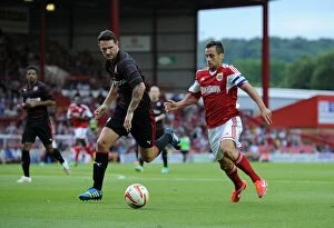 Images Dated 24th July 2013: Bristol City vs Reading: Intense Moment Between Morrison and Baldock