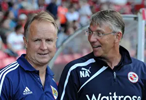 Bristol City vs. Reading: Nigel Adkins and Sean O'Driscoll Share a Light-Hearted Moment on the Touchline