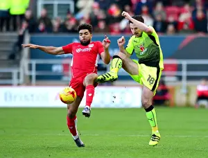 Bristol City vs Reading: Scott Golbourne and Yann Kermorgant Battle for Control