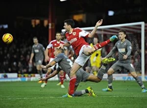 Images Dated 14th December 2013: Bristol City vs Rotherham United: Moloney Fouls Tavernier (Sky Bet League One)