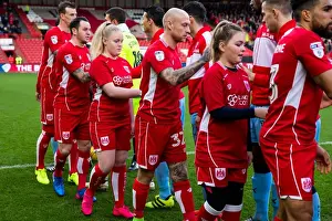 Bristol City V Rotherham United Prints: Bristol City vs Rotherham United Mascot Clash: Sky Bet Championship, Ashton Gate Stadium