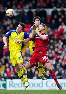 Images Dated 1st April 2013: Bristol City vs Sheffield Wednesday: A Football Rivalry - Head-to-Head Battle between Davies