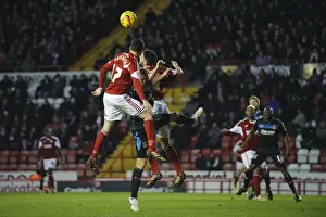 Bristol City V Stevenage Prints: Bristol City vs Stevenage: Clash at Ashton Gate - Cunningham vs Burrow