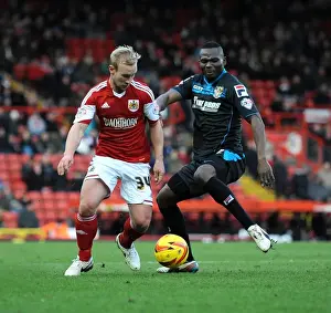 Bristol City vs Stevenage: Intense Moment as Francois Zoko Challenges Simon Gillett