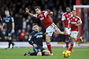 Bristol City vs Stevenage: Sam Baldock Tackles Sam Wedgbury in League One Clash