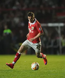 Swindon Prints: Bristol City vs Swindon Town: Joe Bryan in Action at Ashton Gate, April 2015