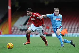 Bristol City V Tranmere Rovers Prints: Bristol City vs Tranmere Rovers: Derrick Williams Fouled by Matthew Pennington