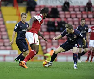 Bristol City V Walsall Prints: Bristol City vs Walsall: Jay Emmanuel-Thomas Outmaneuvers Sam Mantom