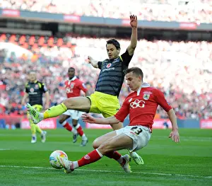 March Prints: Bristol City vs Walsall: Joe Bryan Tackled While Crossing the Ball at the Johnstone Paint Trophy Final