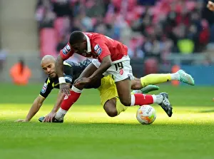 March Prints: Bristol City vs Walsall: Kieran Agard vs Adam Chambers Battle at Wembley Stadium