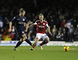 Bristol City V Walsall Prints: Bristol City vs Walsall: Simon Gillett's Determined Challenge