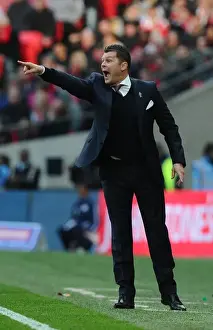 March Prints: Bristol City vs Walsall: Steve Cotterill Leads the Way in Johnstone's Paint Trophy Final at Wembley Stadium