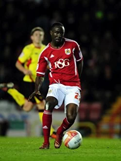 Images Dated 20th March 2012: Bristol City vs Watford: Albert Adomah in Action at Ashton Gate Stadium (2012)