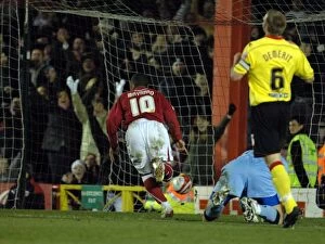 Images Dated 26th November 2008: Bristol City vs. Watford: A Fierce Clash from the 08-09 Season