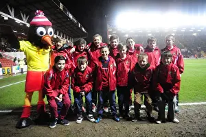 Bristol City V Watford Prints: Bristol City vs. Watford: Flag Bearers at Ashton Gate, Championship Match (January 2013)