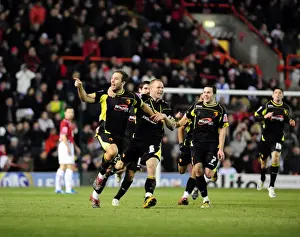 Framed Print : Bristol City vs. Watford: A Football Rivalry Unfolds - Season 09-10 Showdown