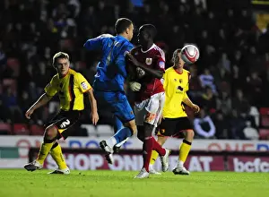 Framed Print : Bristol City vs. Watford: A Football Showdown - Season 10-11 Framed Print : Bristol City vs. Watford: A Football Showdown - Season 10-11