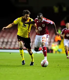 Framed Print : Bristol City vs Watford: Intense Battle Between Danny Rose and Will Buckley in Championship Match, September 2010 Framed Print : Bristol City vs Watford: Intense Battle Between Danny Rose and Will Buckley in Championship Match, September 2010