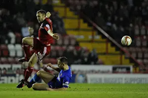 Bristol City V Watford Prints: Bristol City vs. Watford: Intense Moment Between Liam Kelly and John Eustace