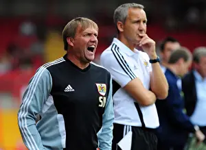 Season 11-12 Prints: Bristol City vs West Brom: Focus on Assistant Manager Steve Wigley (Championship Match)